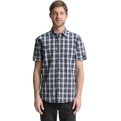 TOM TAILOR herrskjorta, 37983 – Navy Powder Blue Check, XS TOM TAILOR herrskjorta, 37983 – Navy Powder Blue Check, XS