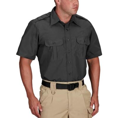 Propper Men's Short Sleeve Tactical Dress Shirt, Dark Grey, x Large Propper Men's Short Sleeve Tactical Dress Shirt, Dark Grey, x Large