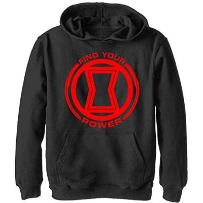 Marvel Pojkar Avengers Classic kraften hos Black Witwe Hoodie, svart, S, svart, S Marvel Pojkar Avengers Classic kraften hos Black Witwe Hoodie, svart, S, svart, S