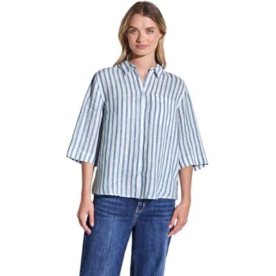 Street One randig skjortblus, Serenity Blue, 38 Street One randig skjortblus, Serenity Blue, 38