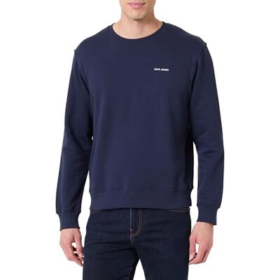 Pepe Jeans herr M BASIC SWEAT sweatshirt, blå (marinbrun), M, Blå (marinblå), M Pepe Jeans herr M BASIC SWEAT sweatshirt, blå (marinbrun), M, Blå (marinblå), M