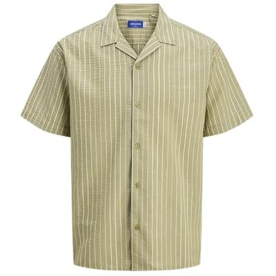 JACK & JONES Jorluke Seersucker Resort Shirt Ss, Cedar, S JACK & JONES Jorluke Seersucker Resort Shirt Ss, Cedar, S