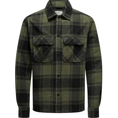 Only & Sons ONSCEDRIC Life Check Overshirt NOOS skjortjacka, skogsnatt, XXL, Skogsnatt, XXL Only & Sons ONSCEDRIC Life Check Overshirt NOOS skjortjacka, skogsnatt, XXL, Skogsnatt, XXL