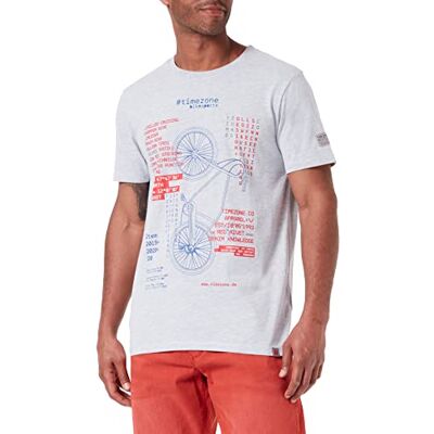Timezone Herr reflekterande cykel t-shirt, Silvergrå melerad, S Timezone Herr reflekterande cykel t-shirt, Silvergrå melerad, S