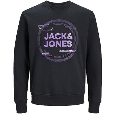 JACK & JONES Bestseller A/S Herr Jcopilou Sweat Crew Neck Sweatshirt, svart, M JACK & JONES Bestseller A/S Herr Jcopilou Sweat Crew Neck Sweatshirt, svart, M