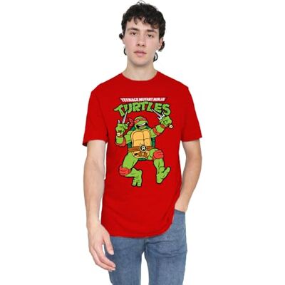 manji-devlin corporation Teenage Mutant Ninja Turtles Retro Raph Unisex T-shirt, Röd, Liten, Röd, S manji-devlin corporation Teenage Mutant Ninja Turtles Retro Raph Unisex T-shirt, Röd, Liten, Röd, S