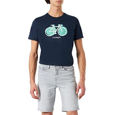 Springfield Slim Bermudashorts i denim för män, BLÅ, 44 SE Springfield Slim Bermudashorts i denim för män, BLÅ, 44 SE