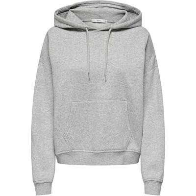 ONLY Onlsweat L/S huvtröja oversize Pkt SWT, Ljusgrå melange, XS ONLY Onlsweat L/S huvtröja oversize Pkt SWT, Ljusgrå melange, XS