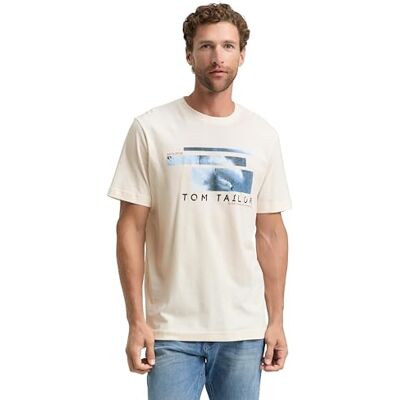 TOM TAILOR T-shirt för män, 10348 – Gardenia vit, L TOM TAILOR T-shirt för män, 10348 – Gardenia vit, L