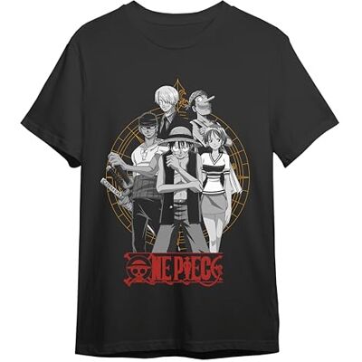 Comic Studio One Piece Skjorta Monkey D. Luffy, Zoro, Sanjo, Nami & Usopp L T-tröja, svart, L Unisex-Vuxen, Svart, L Comic Studio One Piece Skjorta Monkey D. Luffy, Zoro, Sanjo, Nami & Usopp L T-tröja, svart, L Unisex-Vuxen, Svart, L