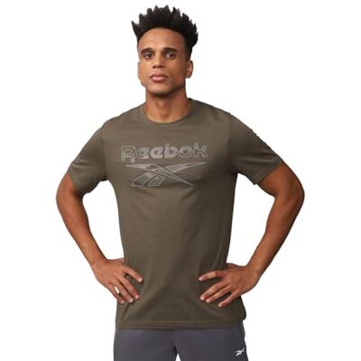 Reebok Män ID kamouflage t-shirt, armégrön, M Reebok Män ID kamouflage t-shirt, armégrön, M