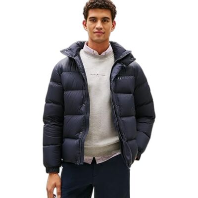 Tommy Hilfiger herr Mix Down Hooded Puffer Mw0mw40613 andra jackor (förpackning med 1), svart (svart), M Tommy Hilfiger herr Mix Down Hooded Puffer Mw0mw40613 andra jackor (förpackning med 1), svart (svart), M