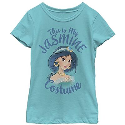 Disney Jasmine kostym T-shirt för flickor, Tahiti blå, M Disney Jasmine kostym T-shirt för flickor, Tahiti blå, M