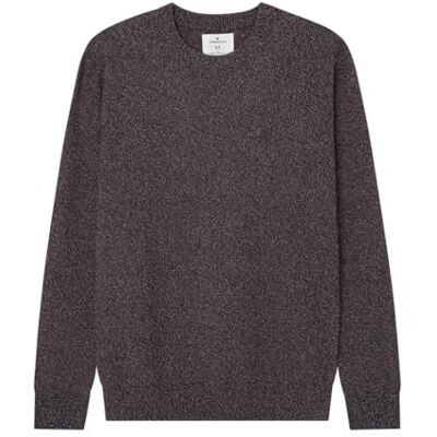 Springfield Reconsider PRETWISTED Basic pullover 7GG med crew halsband och dekorativ lappmärke, Röd, S Springfield Reconsider PRETWISTED Basic pullover 7GG med crew halsband och dekorativ lappmärke, Röd, S