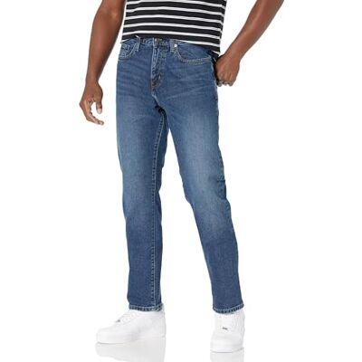 Amazon Essentials Men's Jeans atletisk passform, Tvättad mellan, 36W / 28L Amazon Essentials Men's Jeans atletisk passform, Tvättad mellan, 36W / 28L