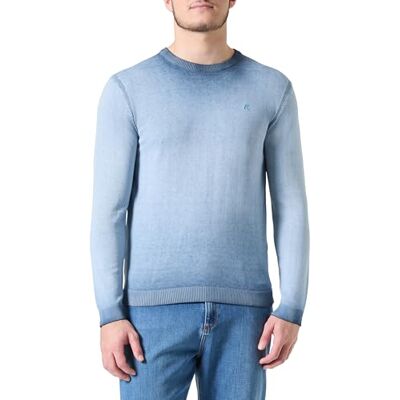 Replay herr regular fit bomullströja, 388 stålblå, XXL Replay herr regular fit bomullströja, 388 stålblå, XXL