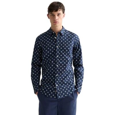 Scotch & Soda heltäckande tryck slim-fit skjorta Scotch & Soda heltäckande tryck slim-fit skjorta