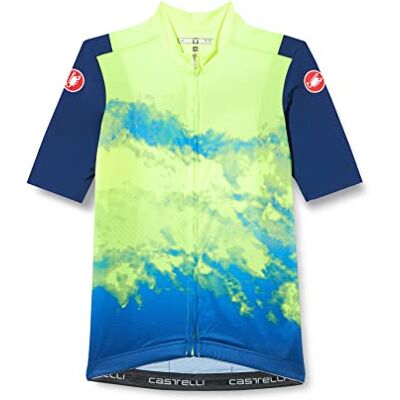 CASTELLI T-shirt för män, jerseypulver för män, gul fluorescerande, XS CASTELLI T-shirt för män, jerseypulver för män, gul fluorescerande, XS