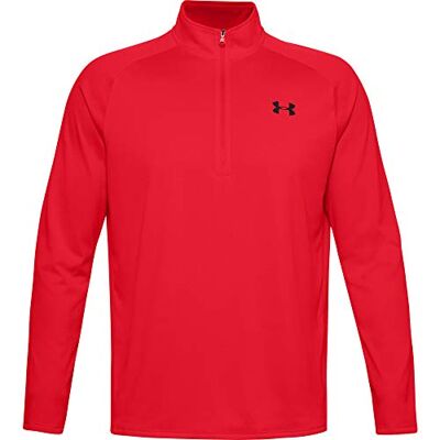 Under Armour Mäns Tech 2.0 långärmad med ½ dragkedja sportig långärmad, snabbtorkande långärmad skjorta för män Röd/svart (602) XS Under Armour Mäns Tech 2.0 långärmad med ½ dragkedja sportig långärmad, snabbtorkande långärmad skjorta för män Röd/svart (602) XS