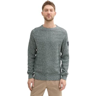 TOM TAILOR herrtröja, 36163 – mörkgrön teal flerfärgad, XL TOM TAILOR herrtröja, 36163 – mörkgrön teal flerfärgad, XL