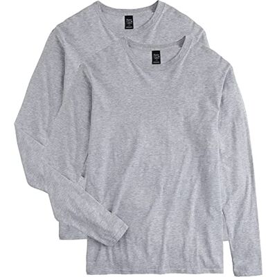 Hanes långärmad premium-t-shirt för män (förpackning med 2), S Hanes långärmad premium-t-shirt för män (förpackning med 2), S