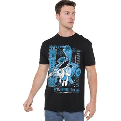 Disney LILO & Stitch Manga Jump Unisex T-shirt, Svart, Large, Svart, L Disney LILO & Stitch Manga Jump Unisex T-shirt, Svart, Large, Svart, L