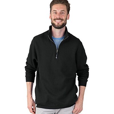 Charles River Apparel herrtröja Crosswind kvartsdragkedja, Svart, 3XL Charles River Apparel herrtröja Crosswind kvartsdragkedja, Svart, 3XL