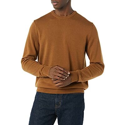 Amazon Essentials Men's Tröja med rund hals (finns i Big & Tall), Kolabrun, L Amazon Essentials Men's Tröja med rund hals (finns i Big & Tall), Kolabrun, L