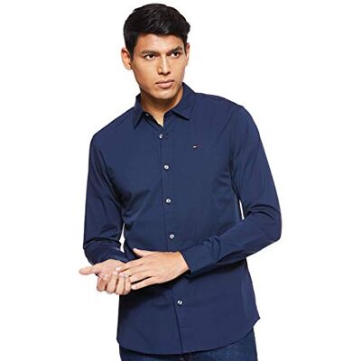 Tommy Jeans Original Stretch Fritidsskjorta, Svart, XXL Tommy Jeans Original Stretch Fritidsskjorta, Svart, XXL
