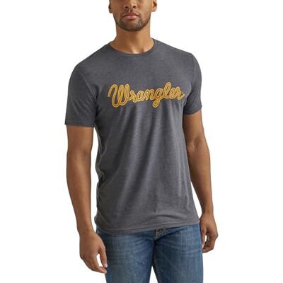 Wrangler herr western rund hals kortärmad t-shirt, Kolljung, S Wrangler herr western rund hals kortärmad t-shirt, Kolljung, S