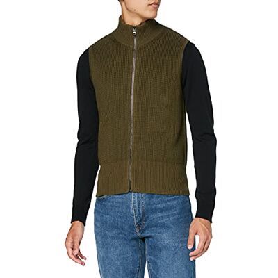 FALKE Herrar zip vesten väst, tempererad olive, M FALKE Herrar zip vesten väst, tempererad olive, M