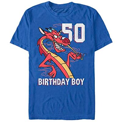 Disney Unisex Mulan Mushu Fifty Organic kortärmad T-shirt, Ljusblå, M Disney Unisex Mulan Mushu Fifty Organic kortärmad T-shirt, Ljusblå, M