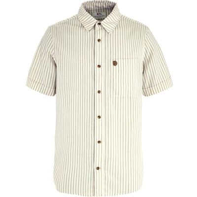 Fjällräven Herr Övik Travel SS skjorta, Chalk White/Sand Stone, S, Kritvit/sandsten, S Fjällräven Herr Övik Travel SS skjorta, Chalk White/Sand Stone, S, Kritvit/sandsten, S
