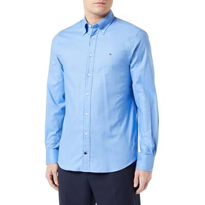 Tommy Hilfiger Män Cl Flex OXF Rf skjorta klänning skjortor, blå, 39W, Ny skjorta blå, 38 SE Tommy Hilfiger Män Cl Flex OXF Rf skjorta klänning skjortor, blå, 39W, Ny skjorta blå, 38 SE