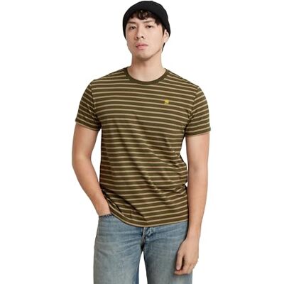 G-STAR RAW Stripe r t, Flerfärgad (Shadow Olive/Safari Stripe D24941-c339-g639), S G-STAR RAW Stripe r t, Flerfärgad (Shadow Olive/Safari Stripe D24941-c339-g639), S