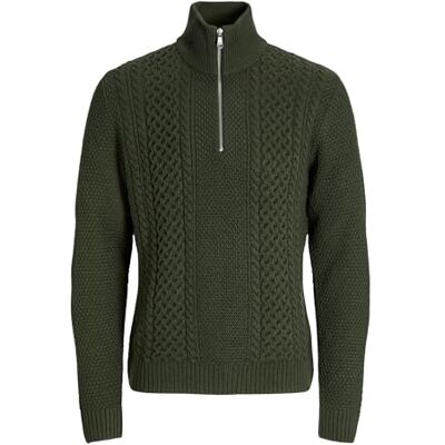 JACK & JONES Jjpaul stickad halv dragkedja, Duffelväska, L JACK & JONES Jjpaul stickad halv dragkedja, Duffelväska, L
