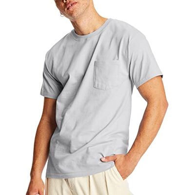Hanes Herr T-shirt liten, Lätt stål, 3XL Hanes Herr T-shirt liten, Lätt stål, 3XL