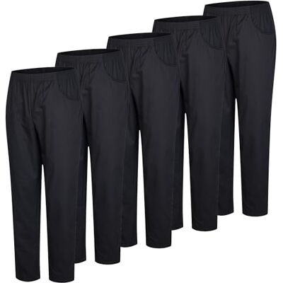 MISEMIYA 5-pack Unisex Sanitär Midja Elastisk Midja Sanitetsbyxor 5-8312, svart, L MISEMIYA 5-pack Unisex Sanitär Midja Elastisk Midja Sanitetsbyxor 5-8312, svart, L