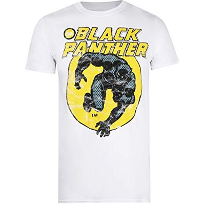 Marvel Black Panther T-shirt för män, Vit, M Marvel Black Panther T-shirt för män, Vit, M