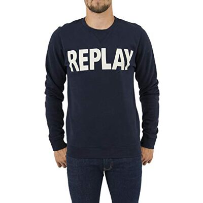 Replay Herr M366 .000.21842 tröja, blå (Blue 85), XS, Blå (blå 85), XS Replay Herr M366 .000.21842 tröja, blå (Blue 85), XS, Blå (blå 85), XS