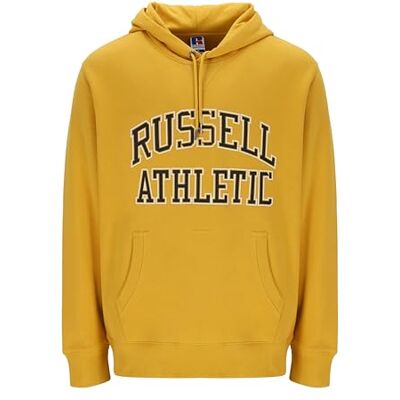 Russell Athletic E36072-NG-355 ICONIC2-PULL Over Hoody Herr Huvtröja Nugget Gold Storlek S Russell Athletic E36072-NG-355 ICONIC2-PULL Over Hoody Herr Huvtröja Nugget Gold Storlek S