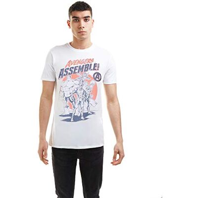 Marvel Team Avengers T-shirt för män, Vitt, L Marvel Team Avengers T-shirt för män, Vitt, L