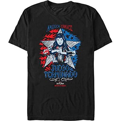 Marvel Unisex doktorstring i Multiverse Of Madness Juego Terminado Organic kortärmad T-shirt, svart, L Marvel Unisex doktorstring i Multiverse Of Madness Juego Terminado Organic kortärmad T-shirt, svart, L