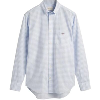 GANT Herr REG POPLIN Gingham-skjorta klassisk skjorta, ljusblå och standard, ljusblå, M GANT Herr REG POPLIN Gingham-skjorta klassisk skjorta, ljusblå och standard, ljusblå, M