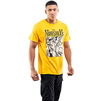 Marvel Punisher Dual T-shirt för män, Guld, XL Marvel Punisher Dual T-shirt för män, Guld, XL