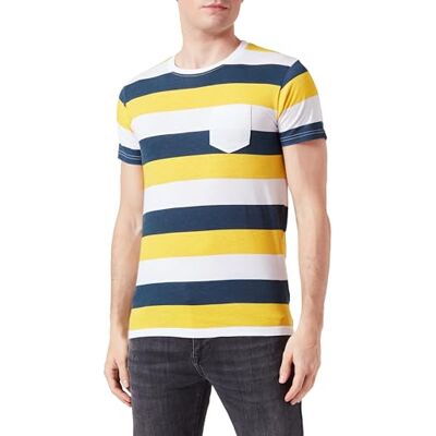 HOPENLIFE Vanitas T-shirt herr, Navy-gul, XXL HOPENLIFE Vanitas T-shirt herr, Navy-gul, XXL