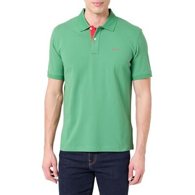 GANT REG Contrast Pique SS Polo, Grön, L GANT REG Contrast Pique SS Polo, Grön, L