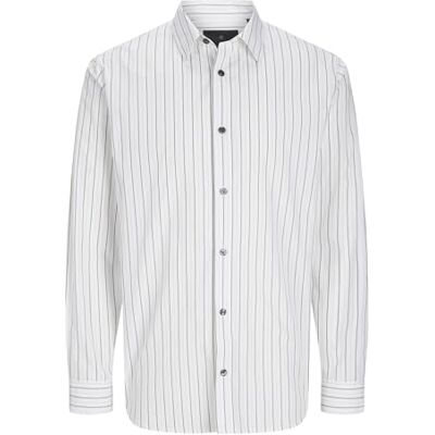 JACK & JONES Jprblabushwick Stanley skjorta L/S Sn, Vit/passform: randig, M JACK & JONES Jprblabushwick Stanley skjorta L/S Sn, Vit/passform: randig, M