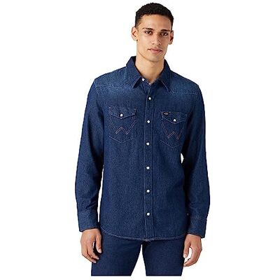 Wrangler herrskjorta, Mörk sten, 4XL Wrangler herrskjorta, Mörk sten, 4XL