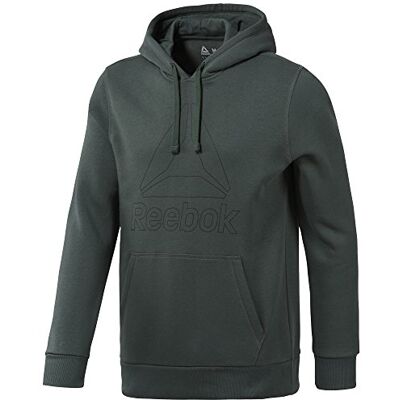 Reebok T-shirt med stor logga huvtröja för män, bunblu, XS Reebok T-shirt med stor logga huvtröja för män, bunblu, XS
